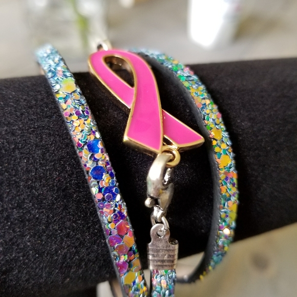 Jewelry - Breast Cancer Iridescent Wrap Bracelet